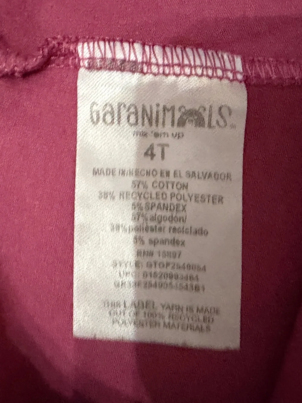 Garanimals Girls 4T leggings 3 Piece Lot Pink Black Blue